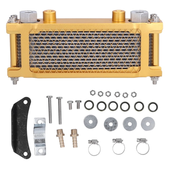 Motorcycle Engine Oil Cooler Motorcycle Oil Cooler Universal Motorcycle Oil Cooling Radiator Universal Motorcycle Engine Oil Cooler Metal Trail Bike Oil Cooler For 125cc-250cc