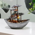 thumbnail image 2 of Relaxation Indoor Waterfall Fountain Tabletop Water Fountain LED Light for Home Office Room Desktop Decoration A, 2 of 5