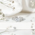 thumbnail image 4 of Rosec Jewels Lab Created Diamond Engagement Ring 1 Ct - 6 mm Princess Cut Ring - EF-VS Quality, 18K White Gold, US 5.50, 4 of 9