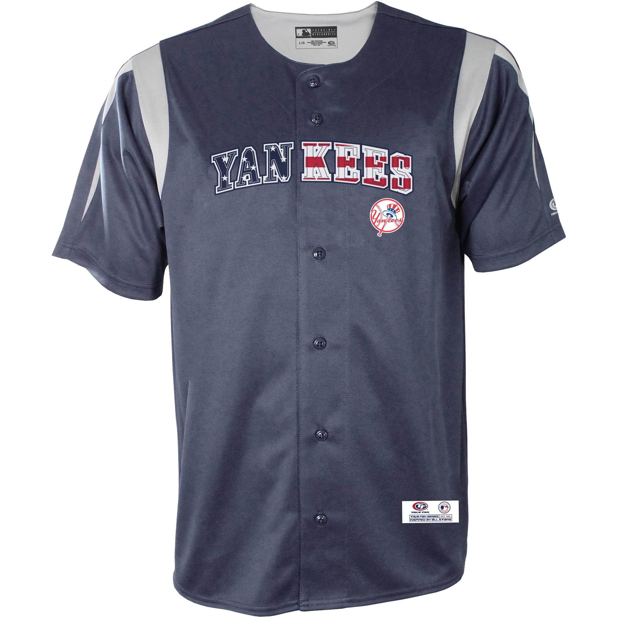 yankees button down jersey