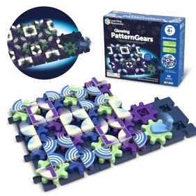 Learning Resources Glowing PatternGears -  Glow In The Dark Building Set,  Ages 4 