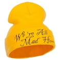 thumbnail image 4 of We All Mad Here Embroidered Long Beanie - Yellow OSFM, 4 of 5