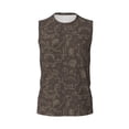 thumbnail image 6 of Lsque Dinosaur Print Men's Cotton Blend Sleeveless Muscle Shirts (S-3XL)- Moisture Wicking, Odor Protection, UPF 30+,X-Large, 6 of 8