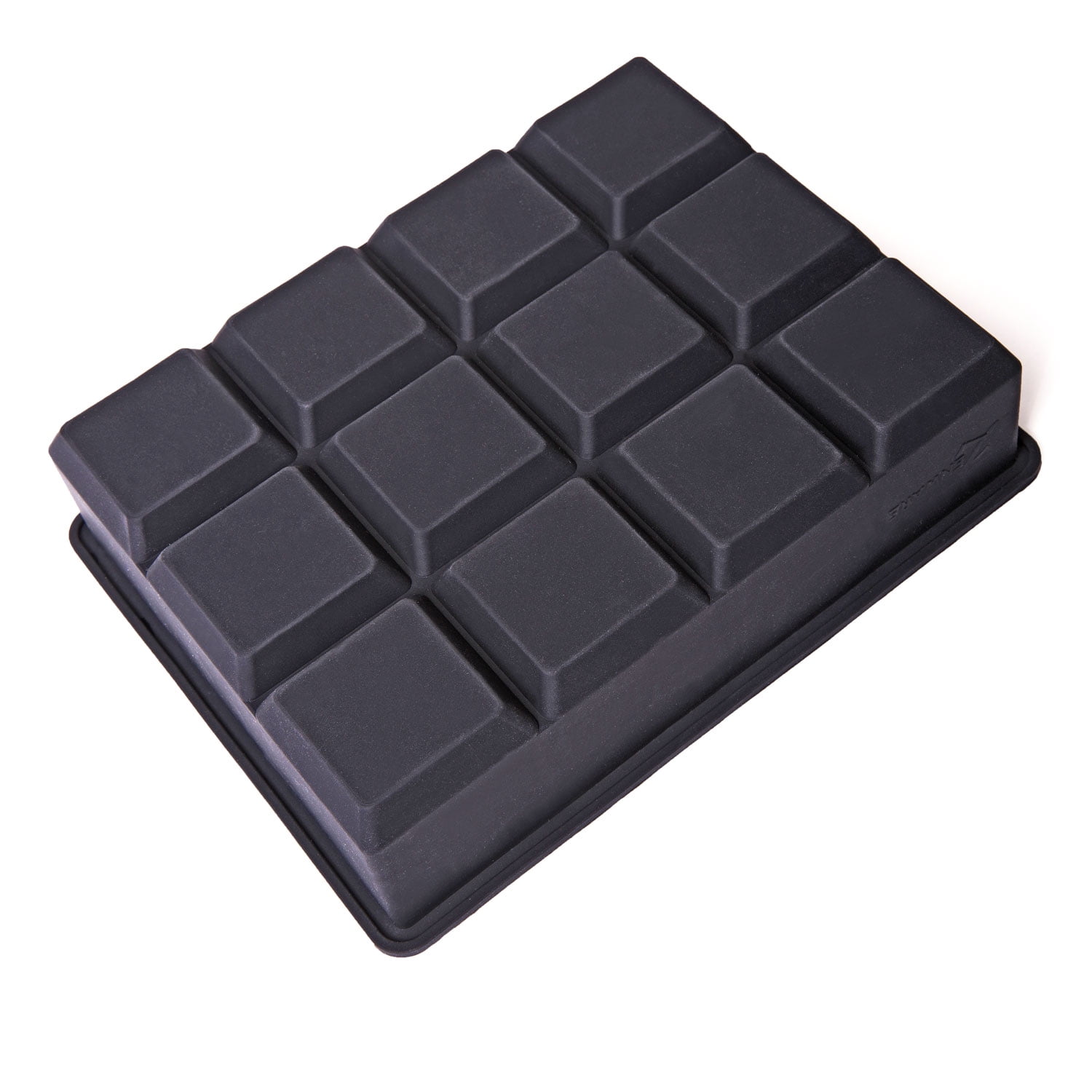 Restaurantware 2-Inch Square Ice Tray - Makes 4 Cubes: Perfect for Commercial Bars or Home Use - Constructed from Durable Black Silicone - Dishwasher Safe - 1-ct - R