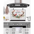 thumbnail image 4 of Large Induction Cooktop Protector Mat Christmas Cardinal Stove Top Covers for Electric Stove, Winter Xmas Farmhouse Holly Wood Grain Decorative Stove Burner Cover Mats, Glass Top Stove Cover, 4 of 7