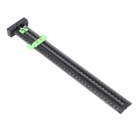 NFTIGB 14 Inches / 35.5 cm T Type Scribing Ruler Aluminum Alloy Woodworking T Square Metric Green