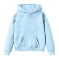 thumbnail image 2 of Casual Girls Hoodies & Sweatshirts Cozy Long Sleeve Hoodless Pullover Ideal for Kids Everyday Wear for Fall Winter 3-13 Years, 2 of 4