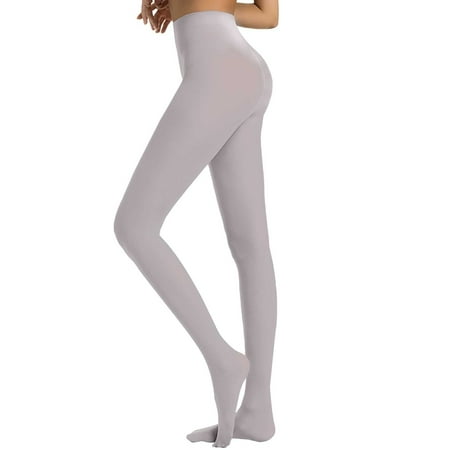 Fdrone Semi Opaque Girls Leggings Solid Color Footed Pantyhose Tights Soft Pantyhose Ballet Dance Panty Footed Tights High Waist Womens Tights