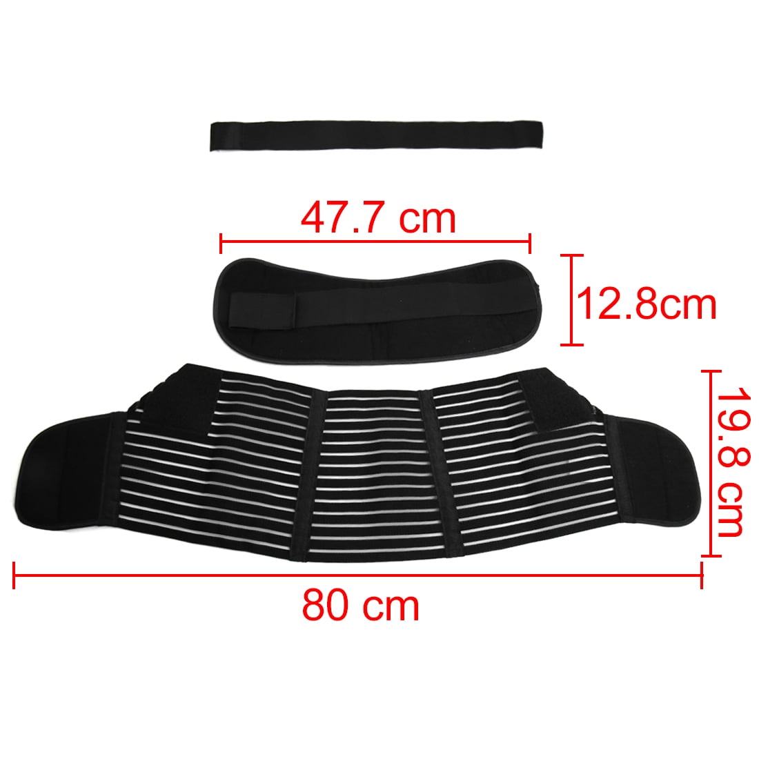Unique Bargains Pregnancy Belly Band Antepartum Abdominal Nylon Back Support L Black