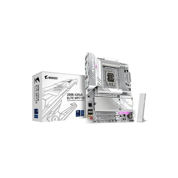 Aorus Ultra Durable Z890 AORUS ELITE WIFI7 ICE Gaming Desktop Motherboard - Intel Z890 Chipset - Socket LGA-1851 - ATX (z890aoruselitewifi7ice)