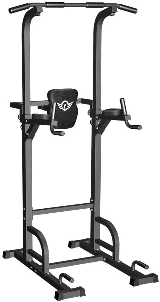 Dip Station Power Tower Pull Up Bar Strength Training Workout Equipment Home Gym 