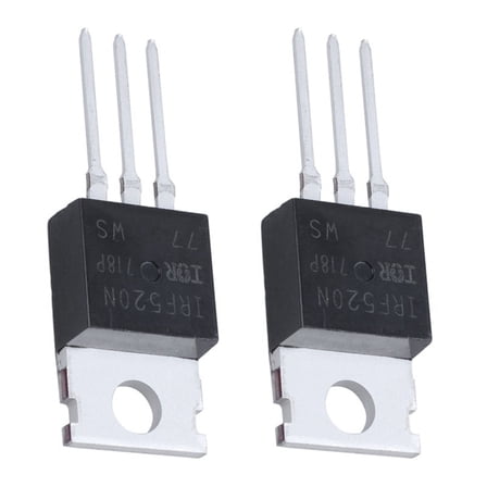 2X 100V 9.7A N-Channel Power Pulled IR MOSFET Transistor IRF520