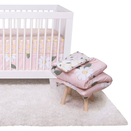 UPC: 0846216000102 | Lemon Floral 4 Piece Crib Bedding Set