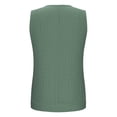 thumbnail image 5 of Liquidation! Hauts Grande Taille pour Femmes, Blouse à Manches Courtes d'Été pour Femmes, Mode Décontractée Sans Manches Unie Col en V Blouse, 5 of 5