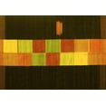 thumbnail image 1 of Ahgly Company Machine Washable Indoor Rectangle Abstract Yellow Contemporary Area Rugs, 2' x 5', 1 of 4