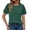 Green, variant on Womens Lace Short Sleeves Shirts Crochet Spring Loose Tops Dressy Business Casual Blouses Summer Fshion Tunics Watermelon Red S