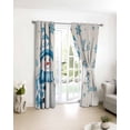 thumbnail image 3 of Blue Christmas Snowman Blackout Curtains for Bedroom/Living Room, Thermal Insulated Kitchen Curtains, Xmas Snowflake Birds Grommet Darkening Window Treatment Drapes 52"x63"x2, 3 of 8