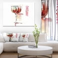 thumbnail image 1 of Vin Rouge sur Fond Blanc - Impression sur Toile Contemporaine, 1 of 4