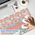 thumbnail image 4 of Long Mouse Pads for Desk,Pink Pioneer Flower Striped Pattern Desk Mats on Top Of Desks, Desk Mouse Pad Extra Large with 3mm Non-Slip Base and Stitched Edge for Gaming,Office,Work,Home 35.4"x15.7", 4 of 6