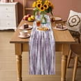 thumbnail image 2 of Purple Vintage Table Runner - 60 Inch Long Striped Painting Retro Abstract Art Cotton and Linen Blended Dress Scarves Farmhouse Table Runner for Kitchen Dining, Coffee Table, 13" x 60", 2 of 8