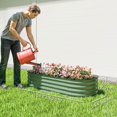 thumbnail image 2 of Green Galvanized Raised Garden Bed Kit - 59" Metal Planter Box for Balcony, Patio & Garden - Weather-Resistant, Safe Edging Design, 2 of 7