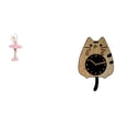 thumbnail image 1 of Escultura de resina de gato bailarín elegante, reloj de pared silencioso, adorno único para cumpleaños e inauguración de la casa, ideal para oficina,, 1 of 8