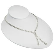 SSWBasics White Faux Leather Necklace Bust - 10 Pack- White Faux Leather Necklace Bust for Retail Display Sleek Jewelry Bust for Stores Elegant Necklace Display Bust Stand