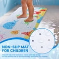 thumbnail image 3 of Dznils Extra Long PVC Bathtub Mat, Cartoon Shower Mat with Suction Cups & Drain Holes, 16" x 40", 3 of 9
