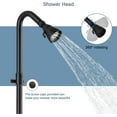 thumbnail image 3 of Wall Mounted Matte Black Outdoor Shower Kit with Handheld Sprayer Double Cross Handles with Adjustable Slide Bar Exposed Shower Faucet Set, 3 of 8