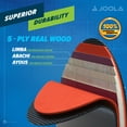 thumbnail image 5 of JOOLA Omega Speed Table Tennis Racket, Flared Handle, Red, Lightweight, 17.7" Length, 5 of 6