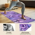thumbnail image 4 of Purple Butterfly Flower Pattern Hot Yoga Mat Towel Non Slip for Hot Yoga - Quick-Drying Yoga Mat Cover with 4 Corner Pockets with Travel Bag - Hot Yoga Towel Non Slip 70"x26", 4 of 6