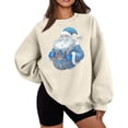 thumbnail image 2 of FDGIU Women's Funny Christmas Graphic Sweatshirt - Plus Size Crewneck Long Sleeve Pullover, Casual Comfy Holiday Tunic Blouse, 2 of 5