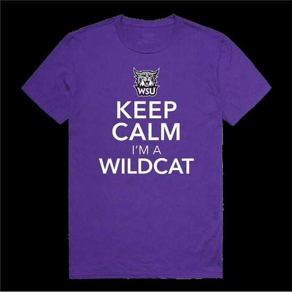W Republic 523-251-PUR-01 Weber State Wildcats Keep Calm T-Shirt, Purple - Small