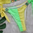 thumbnail image 5 of FhsagQ Women's Swimsuit Sets Panties Women's Bikini Patchwork Strap Two Piece Swimsuit Women's Swimsuit Sets Womens Swimsuit Sets Plus Size Robe Green S, 5 of 5