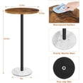 thumbnail image 3 of Ensemble de 2 Tables d'Appoint Rondes Petites Tables de Bout Tables d'Accent pour Petits Espaces Table Basse Ronde Bois Rustique Table de Chevet Table d'Appoint Salon Chambre Balcon Marron, 3 of 15