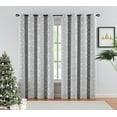 thumbnail image 4 of Junvictex Foil Silver-Grey Blackout Window Curtains for Bedroom 52"Wx95"L Modern Metallic Print,2 Panels, 4 of 7