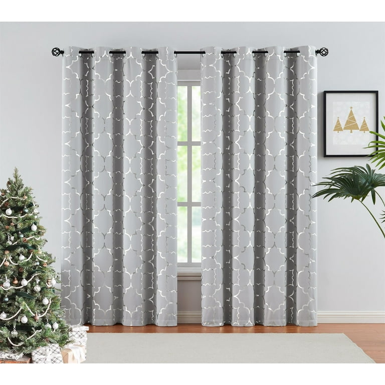 Modern Window Velcro Curtains For Living Room Bedroom Hot Silver
