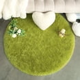 thumbnail image 4 of Bestkoko Round Area Rug for Bedroom,6.5x6.5 ft,Fluffy Rugs,Shag Carpet for Living Room,Fuzzy Rug for Kids Baby Room,Large Anti-Slip Rug,Green Carpet,Home Decor,Bedside Rug, 4 of 9