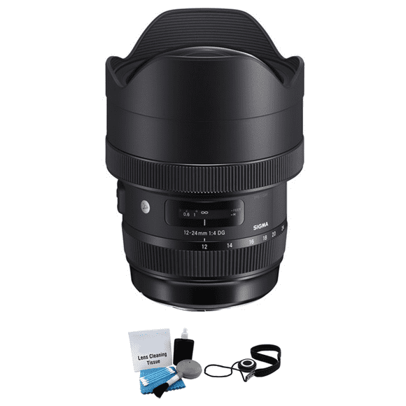 Sigma 12-24mm f/4 DG HSM Art Lens for Nikon F + Cleaning Kit & Cap Keeper