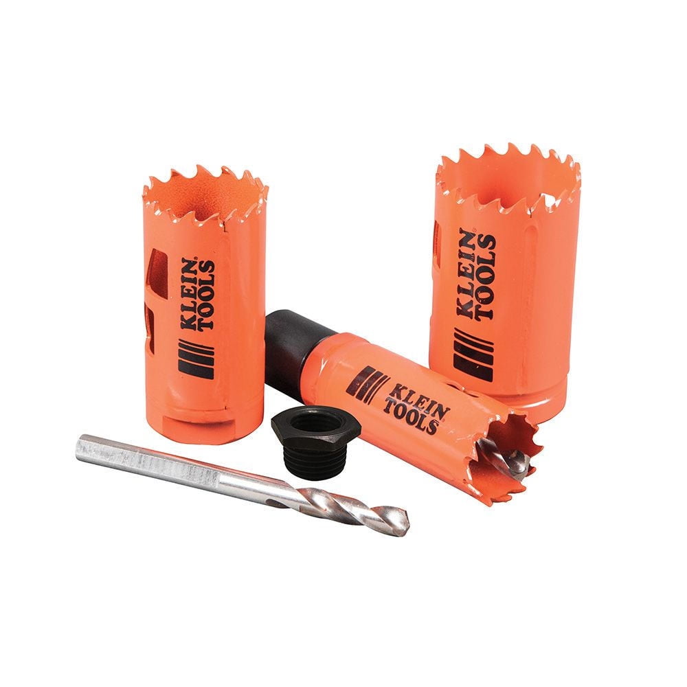 Klein Tools 3-Piece Hole Saw Kit W/ Arbor