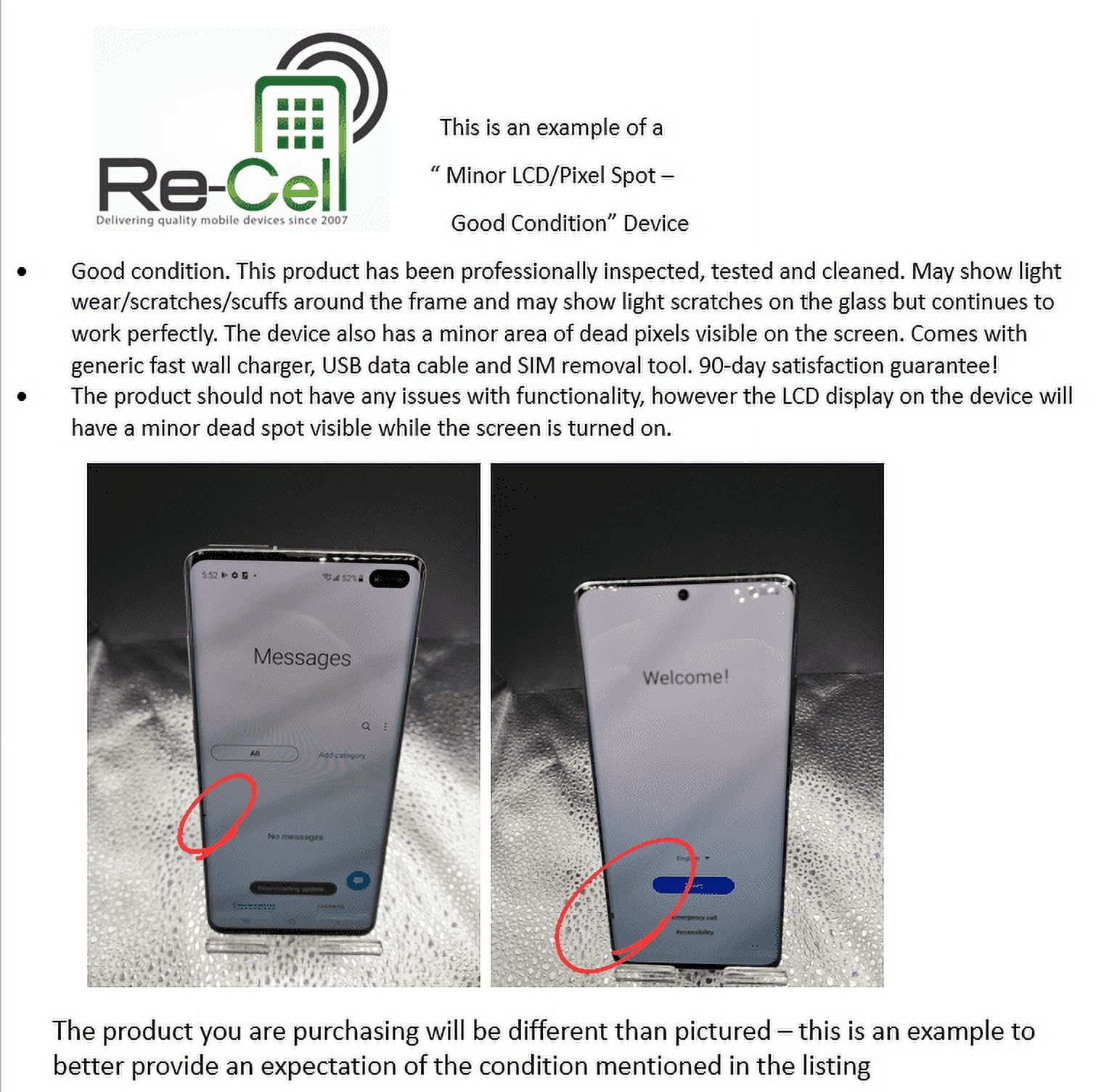 Restored Samsung Galaxy S10 5G G973U1 128GB Black Unlocked Smartphone - Pixels (Refurbished)