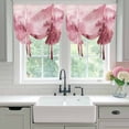thumbnail image 4 of Pink Mountain Balloon Curtains for Living Room/French Door, Misty Forest Nature Woodland Pine Tree Landscape Tie Up Curtains 63 Inch Length Energy Saving Kitchen Curtains Shades for Windows 42"x63", 4 of 8