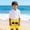 Yellow, variant on Eltusu Boys Beach Shorts, Funny Elastic Waistband Fashion Cool Summer Shorts Orange Size 5-14 T
