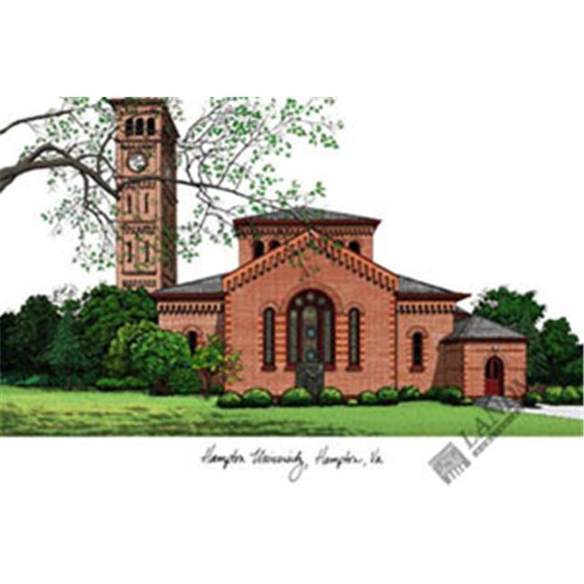Hampton University Campus Images Lithograph Print