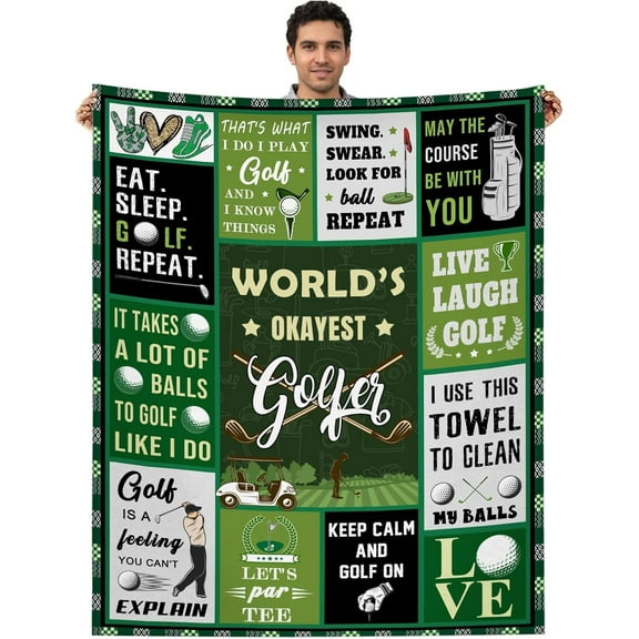 LHSHID Golfer Gifts for Men Golf Blanket Best Golf Gifts for Him Golfing Gifts for Men Golf Stuff Golf Accessories for Women 30x40in
