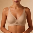 thumbnail image 5 of Kukoosong Sports Bras for Women Fashion Women's' Seamless Soft Support Underwear with Deep V Gathering No Steel Ring Thin Beautiful Back Adjustable Bra Full Cup, Sizes XL, 5 of 6