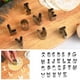 thumbnail image 1 of Juego de 26 mini cortadores de galletas con letras del alfabeto | Herramientas pequeñas de acero inoxidable para hornear galletas suaves, pasteles, fondant, pan, galletas, chocolate, manualidades, 1 of 9
