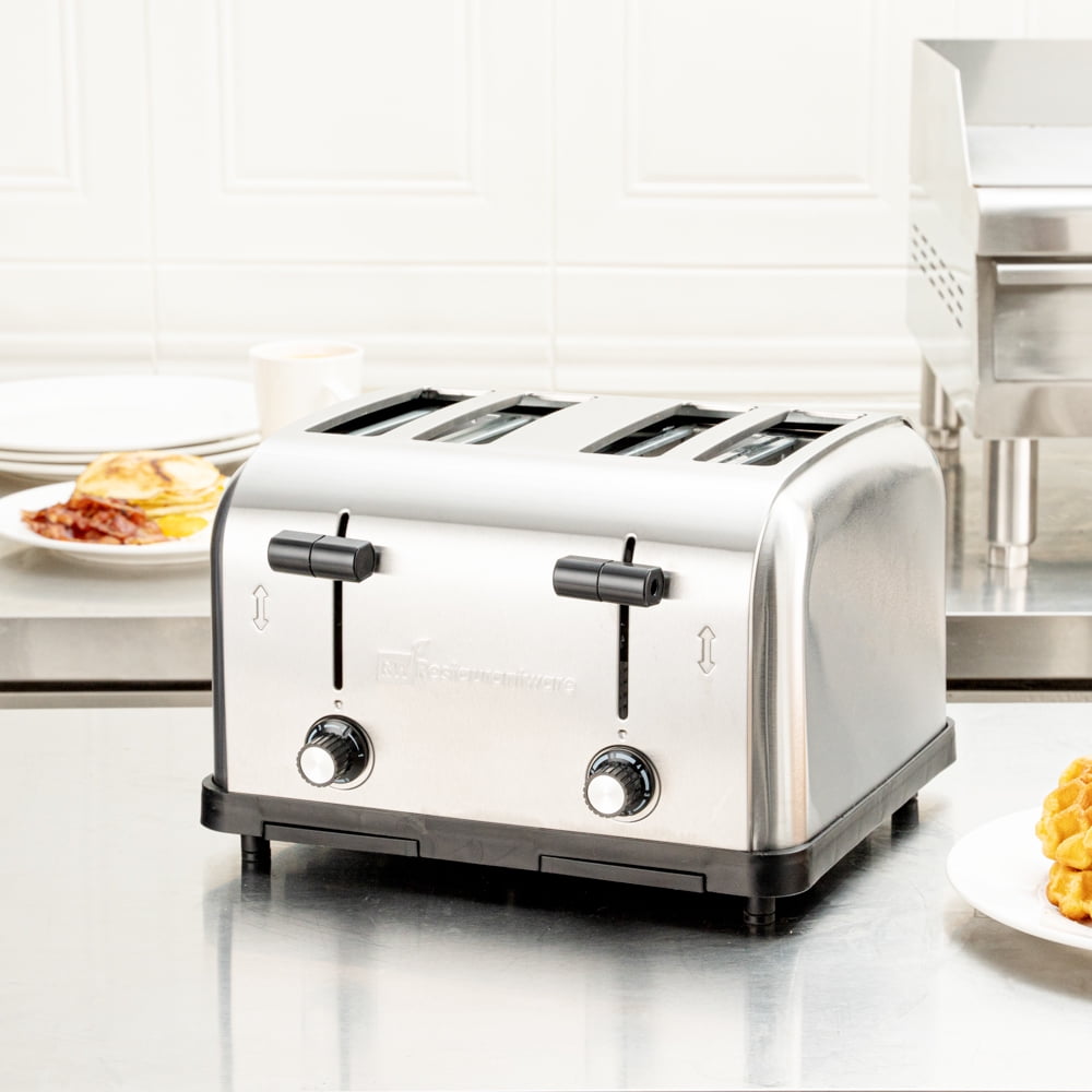 Restaurantware-Hi Tek 4-Slice Toaster, 1 Variable Browning Control Bread Toaster - 1.5-Inch Wide Slots, 120V, Stainless Steel Bagel Toaster, 1800W, 225 Slices Per Hour