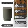 thumbnail image 3 of LeisureMod Modern Side Table Round Fiberstone Top Accent End Table for Home, Outdoor Patio, Living Room Sofa, Weather-Resistant, Eden Series in Grey, 3 of 11
