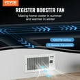 thumbnail image 2 of VEVOR Quiet Register Booster Fan Heating/Cooling 6 x 10 inch with Remote White, 2 of 9